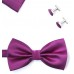 Set papion, batista si butoni violet deschis 